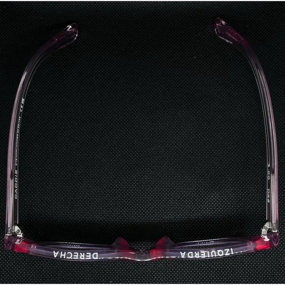 Caddis Progressive Zone D28 Readers 3.00 in Polished Clear Pink